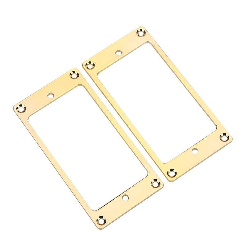 Dilwe Pickup Frame Mounting Rings, 2Pcs Metal Humbucker Pickup Ring Electric Guitars Replacement Parts(Gold) - Image 1